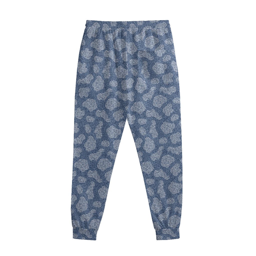 Cow Denim Jeans Pattern Print Sweatpants