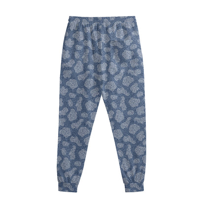 Cow Denim Jeans Pattern Print Sweatpants