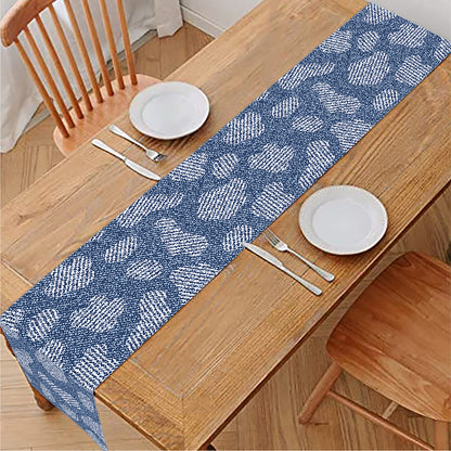 Cow Denim Jeans Pattern Print Table Runner