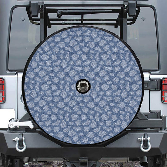 Cow Denim Jeans Pattern Print Tire Cover With Camera Hole