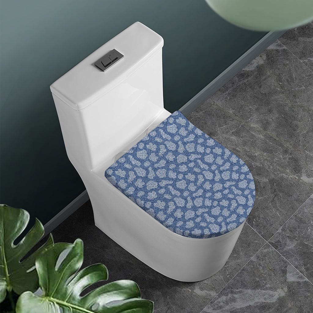 Cow Denim Jeans Pattern Print Toilet Lid Cover