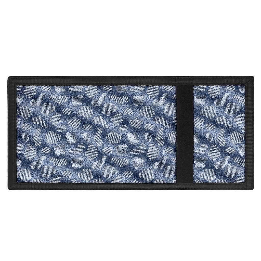 Cow Denim Jeans Pattern Print Trifold Wallet