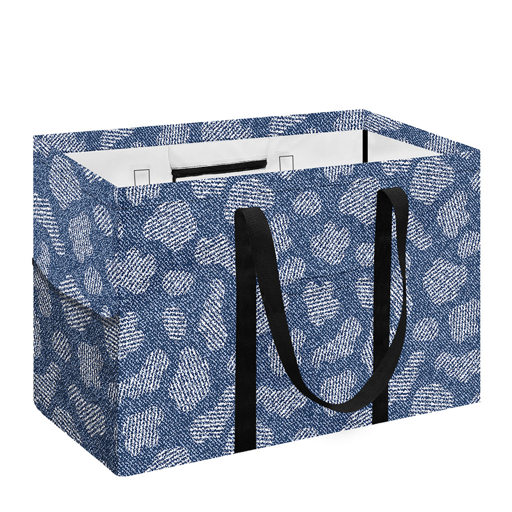 Cow Denim Jeans Pattern Print Utility Tote Bag