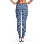Cow Denim Jeans Pattern Print Women's Leggings
