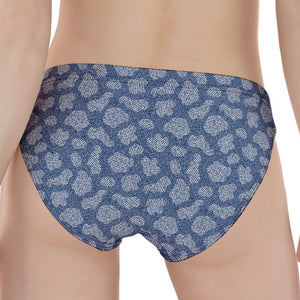 Cow Denim Jeans Pattern Print Women's Panties