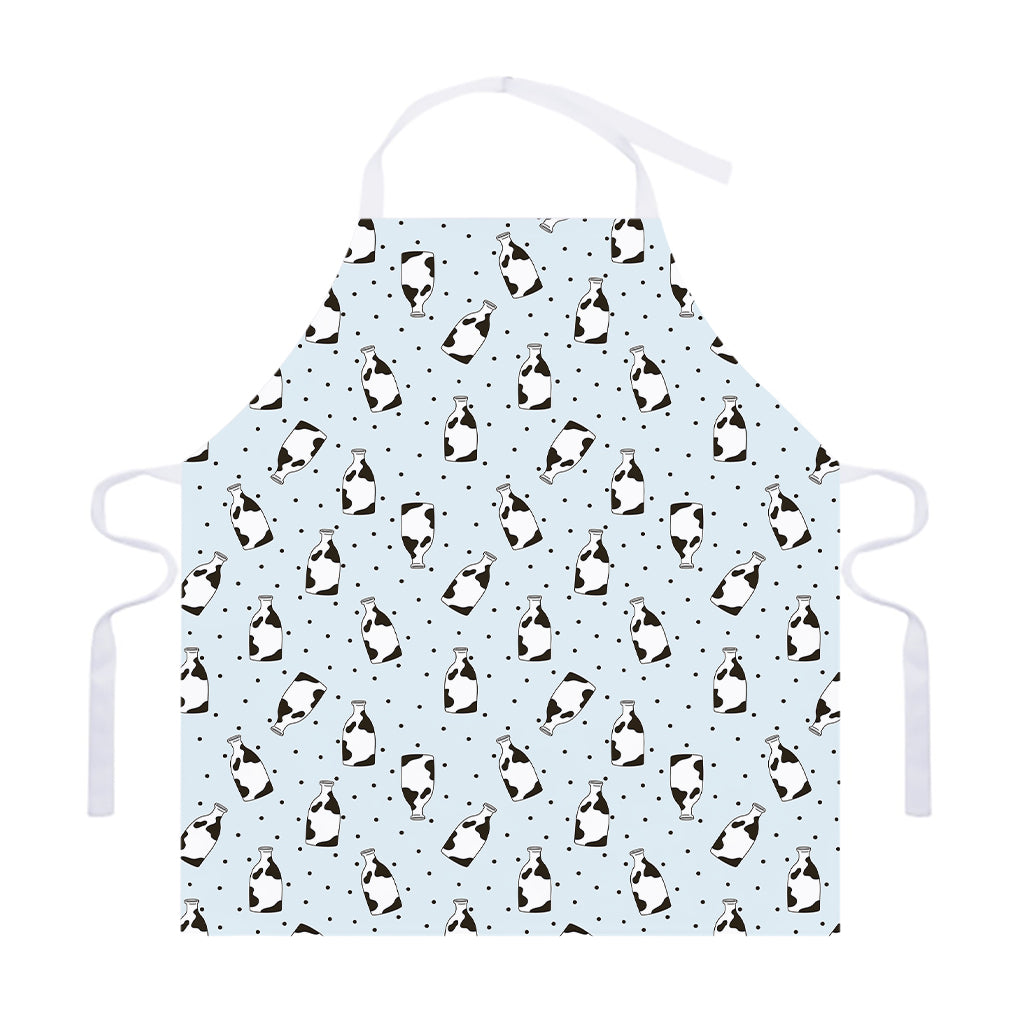 Cow Milk Bottle Pattern Print Adjustable Apron