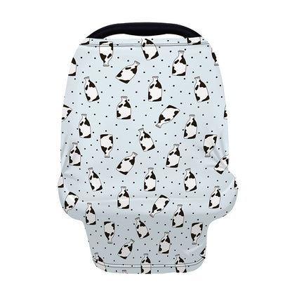 Cow Milk Bottle Pattern Print Baby Seat Cover