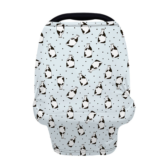 Cow Milk Bottle Pattern Print Baby Seat Cover