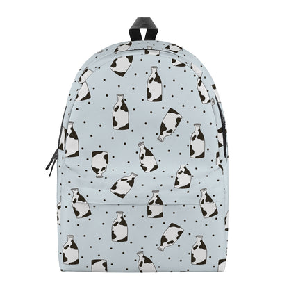 Cow Milk Bottle Pattern Print Backpack