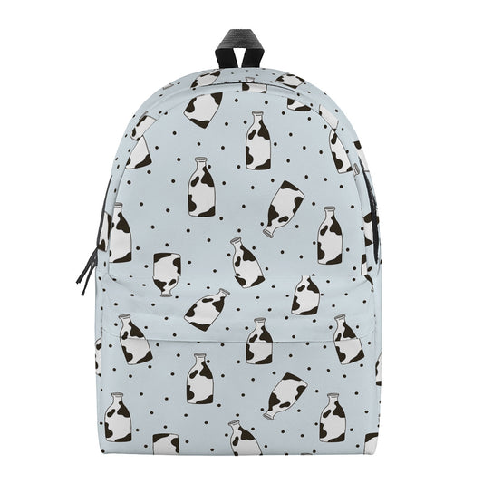 Cow Milk Bottle Pattern Print Backpack