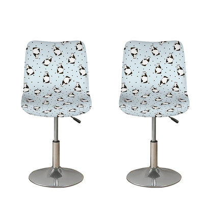 Cow Milk Bottle Pattern Print Bar Stool Covers