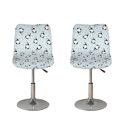 Cow Milk Bottle Pattern Print Bar Stool Covers