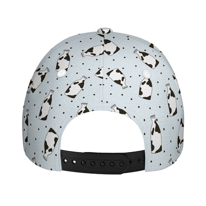 Cow Milk Bottle Pattern Print Baseball Cap