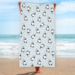 Cow Milk Bottle Pattern Print Beach Towel