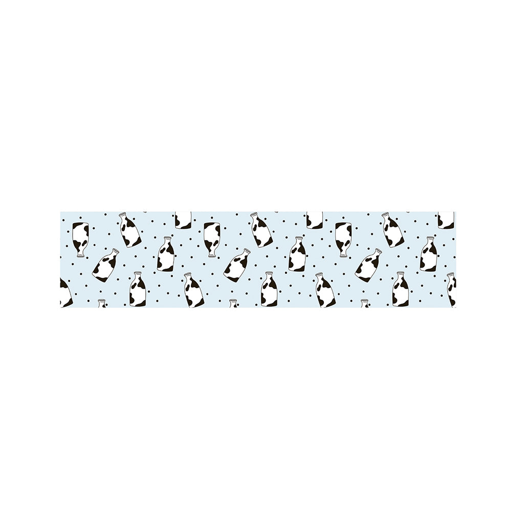 Cow Milk Bottle Pattern Print Bed Runner