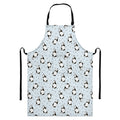 Cow Milk Bottle Pattern Print Bib Apron With Pocket