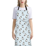 Cow Milk Bottle Pattern Print Bib Apron With Pocket