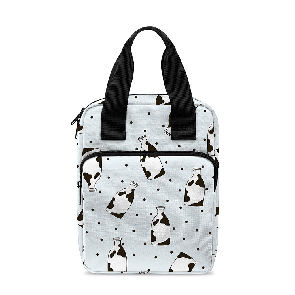 Cow Milk Bottle Pattern Print Bible Tote Bag