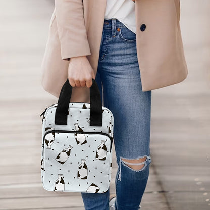 Cow Milk Bottle Pattern Print Bible Tote Bag