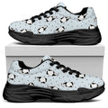 Cow Milk Bottle Pattern Print Black Chunky Shoes