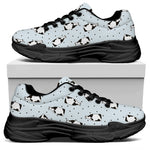 Cow Milk Bottle Pattern Print Black Chunky Shoes