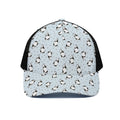 Cow Milk Bottle Pattern Print Black Mesh Trucker Hat