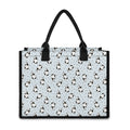 Cow Milk Bottle Pattern Print Canvas Tote Bag