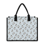 Cow Milk Bottle Pattern Print Canvas Tote Bag