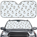 Cow Milk Bottle Pattern Print Car Windshield Sun Shade