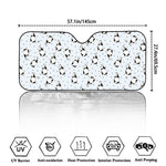 Cow Milk Bottle Pattern Print Car Windshield Sun Shade