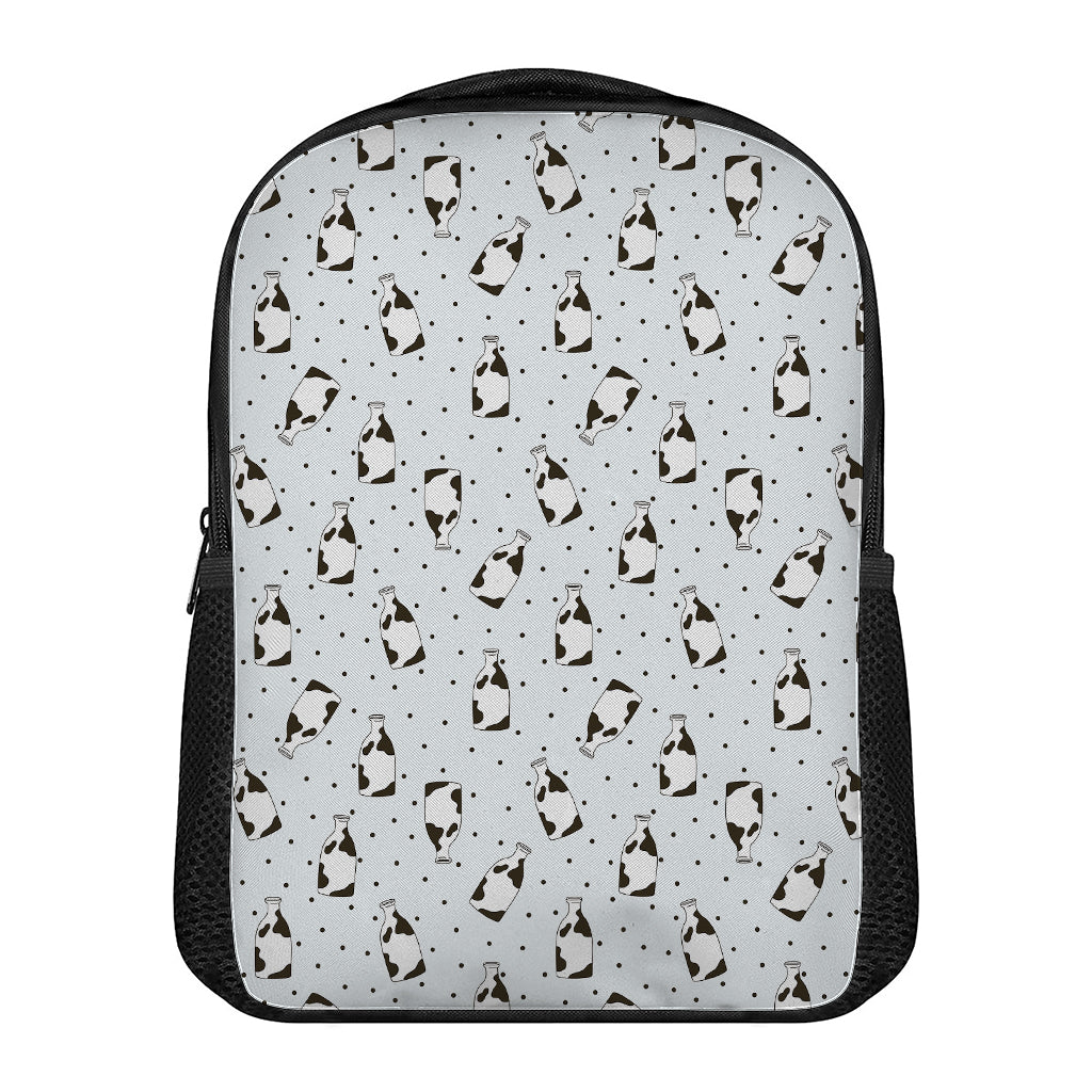 Cow Milk Bottle Pattern Print Casual Backpack