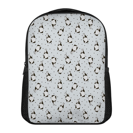 Cow Milk Bottle Pattern Print Casual Backpack