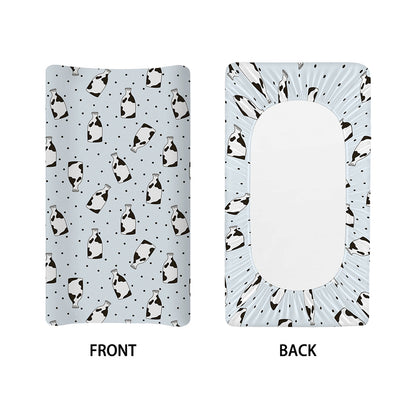 Cow Milk Bottle Pattern Print Changing Pad Cover