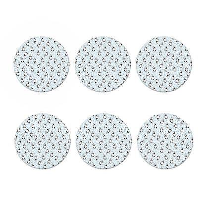 Cow Milk Bottle Pattern Print Coaster Set