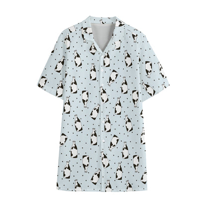 Cow Milk Bottle Pattern Print Cotton Hawaiian Shirt