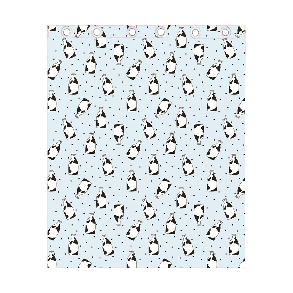 Cow Milk Bottle Pattern Print Curtain