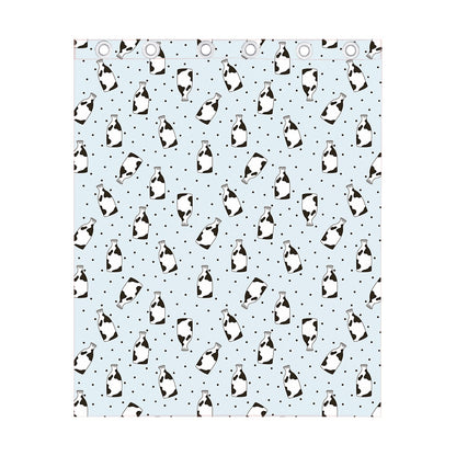 Cow Milk Bottle Pattern Print Curtain