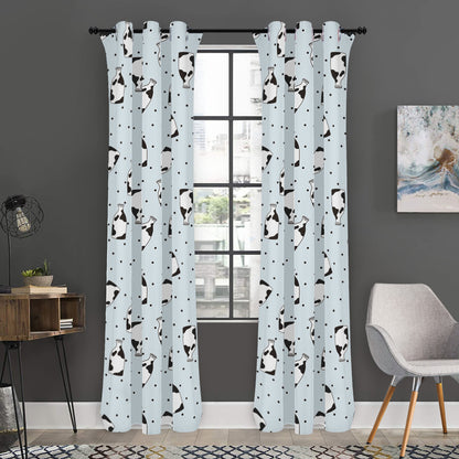 Cow Milk Bottle Pattern Print Curtain