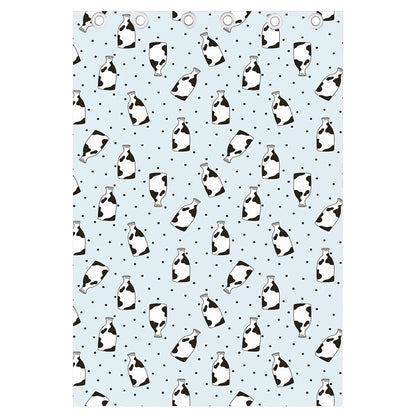 Cow Milk Bottle Pattern Print Curtain