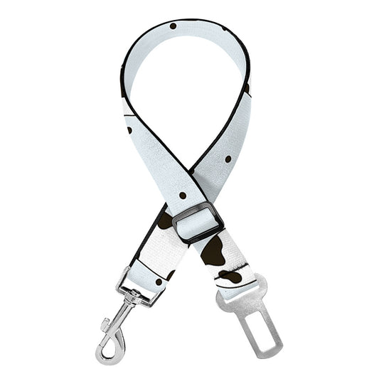 Cow Milk Bottle Pattern Print Dog Seat Belt