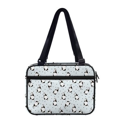 Cow Milk Bottle Pattern Print Double Strap Bible Bag