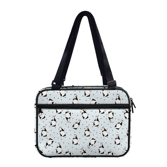 Cow Milk Bottle Pattern Print Double Strap Bible Bag