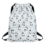 Cow Milk Bottle Pattern Print Drawstring Backpack