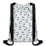 Cow Milk Bottle Pattern Print Drawstring Backpack