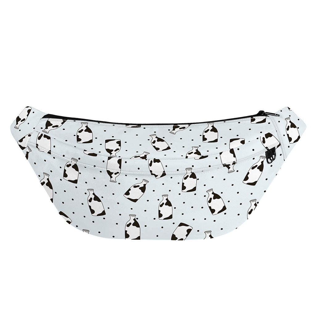 Cow Milk Bottle Pattern Print Fanny Pack