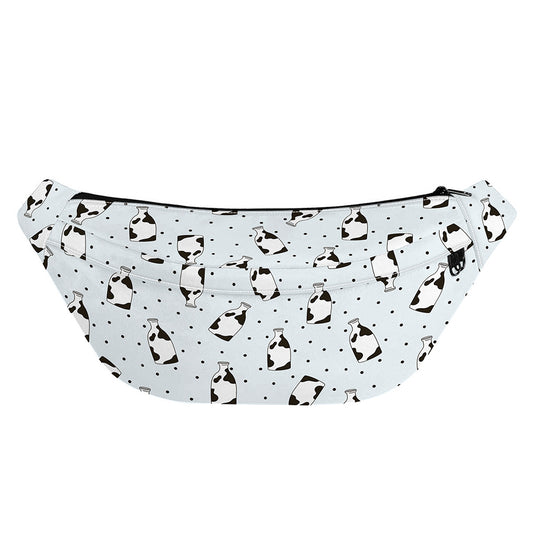 Cow Milk Bottle Pattern Print Fanny Pack