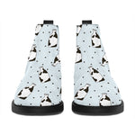 Cow Milk Bottle Pattern Print Flat Ankle Boots
