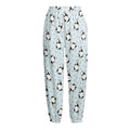 Cow Milk Bottle Pattern Print Fleece Lined Knit Pants