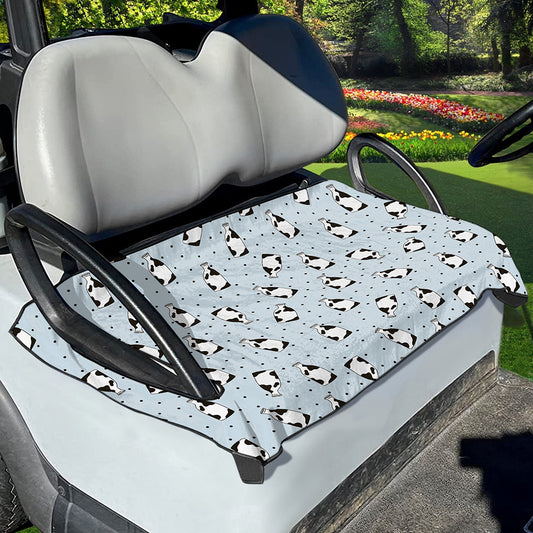 Cow Milk Bottle Pattern Print Golf Cart Seat Cover