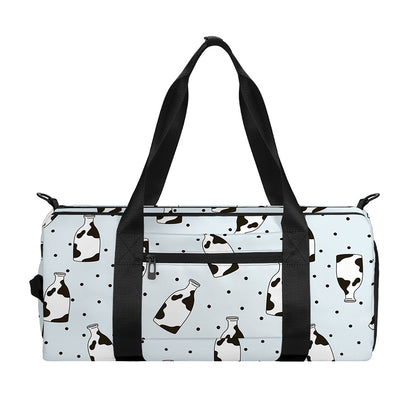 Cow Milk Bottle Pattern Print Gym Bag